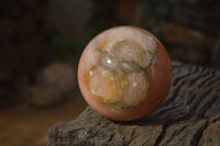 Polished Orange Twist Calcite Sphere x 1 From Maevantanana, Madagascar