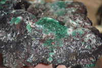 Natural Rare Ball Malachite On Drusy Quartz & Dolomite Matrix  x 1 From Likasi, Congo - Toprock Gemstones and Minerals 