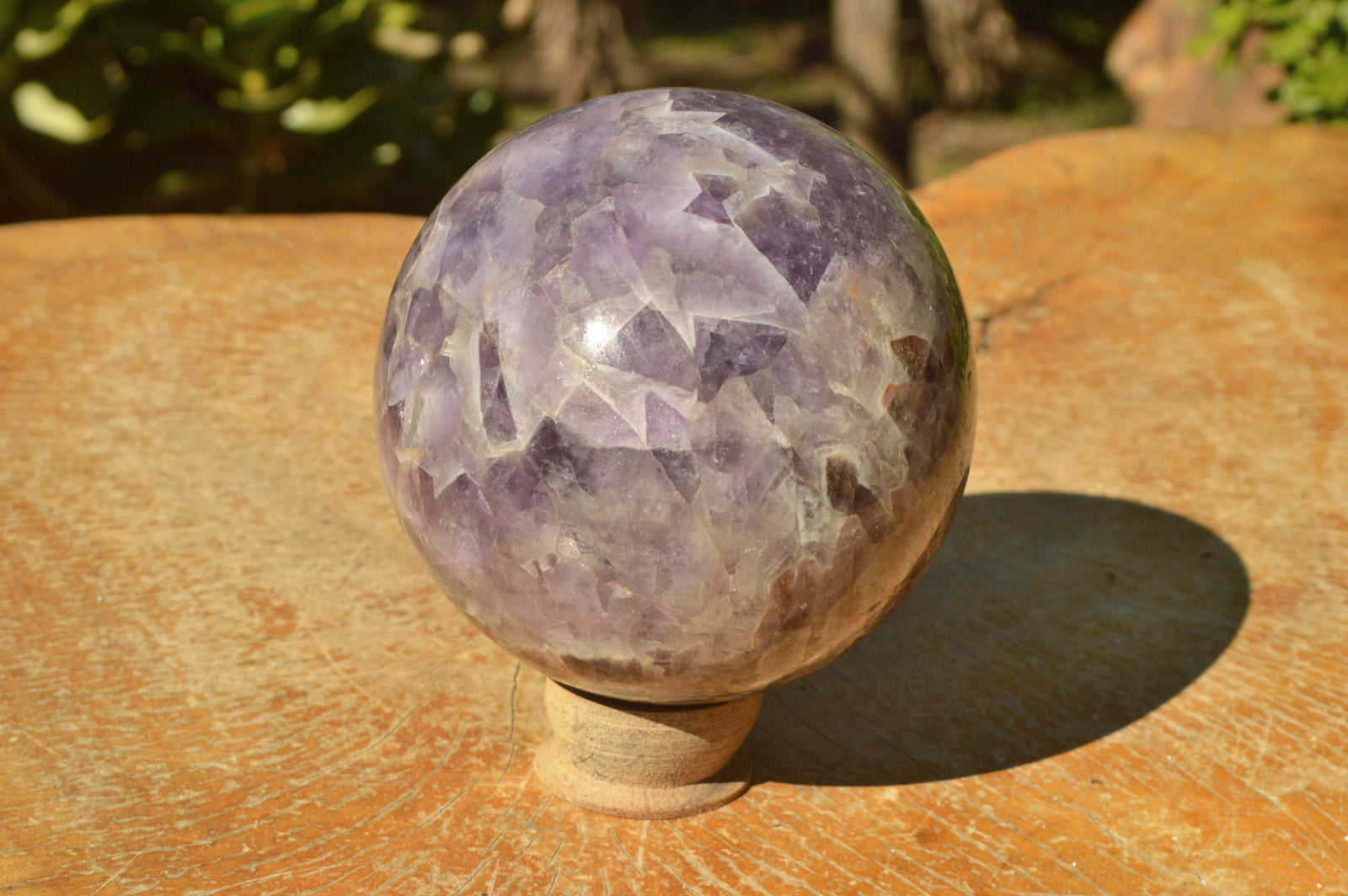 Polished Amethyst Crystal Ball