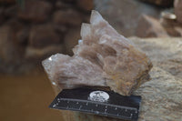 Natural Cascading Smokey Quartz Clusters x 3 From Luena, Congo