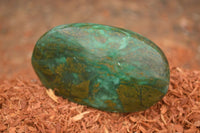 Polished Green Verdite Galet / Palm Stones x 6 From Zimbabwe