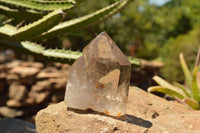 Polished Clear & Smokey Window Quartz Crystals  x 3 From Madagascar - TopRock