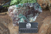 Natural Rare Ball Malachite On Drusy Quartz & Dolomite Matrix  x 1 From Likasi, Congo - Toprock Gemstones and Minerals 