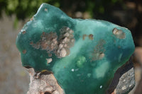 Polished Green Mtorolite / Chrome Chrysoprase Plates  x 3 From Zimbabwe - Toprock Gemstones and Minerals 