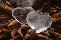 Polished Mini Clear Quartz Hearts  - Sold per 10 pc - From Madagascar - TopRock