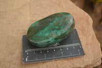 Polished Green Verdite Galet / Palm Stones x 6 From Zimbabwe