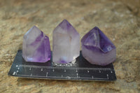 Polished Mini Window Amethyst Points x 20 From Ankazobe, Madagascar