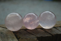 Polished Rare Star Rose Quartz Spheres  x 6 From Ambatondrazaka, Madagascar - Toprock Gemstones and Minerals 