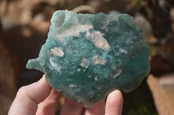 Polished On One Side Emerald Mtorolite Plates x 3 From Mutorashanga, Zimbabwe