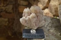 Natural Cascading White Phantom Smokey Quartz Clusters x 6 From Luena, Congo