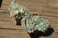 Natural Green Emeralds In Mica Schist Matrix Free Forms  x 3 From Sandawana, Zimbabwe - TopRock