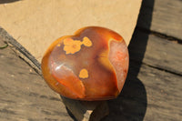 Natural Beautiful Selection Of Large Carnelian Agate Hearts  x 6 From Madagascar - TopRock