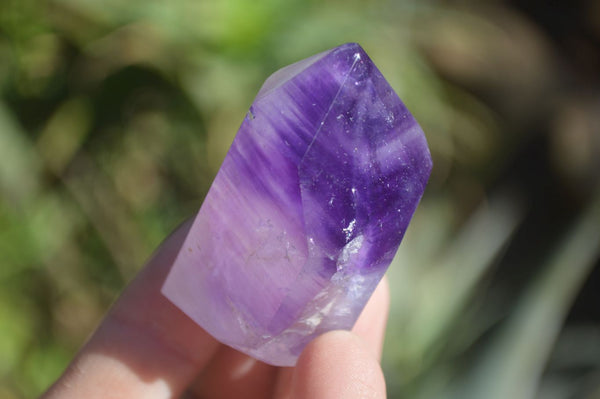 Polished Small Window Amethyst Points x 12 From Ankazobe, Madagascar