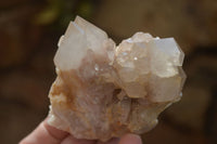 Natural Cascading White Phantom Smokey Quartz Clusters x 6 From Luena, Congo