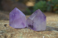 Polished Mini Window Amethyst Points x 20 From Ankazobe, Madagascar