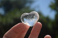 Polished Mini Clear Quartz Hearts  - Sold per 10 pc - From Madagascar - TopRock