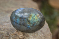 Polished Flashy Labradorite Palm Stones  x 12 From Tulear, Madagascar