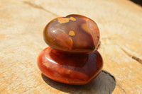 Natural Beautiful Selection Of Large Carnelian Agate Hearts  x 6 From Madagascar - TopRock