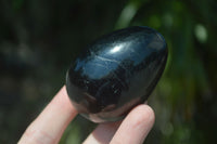 Polished Schorl Black Tourmaline Eggs  x 6 From Madagascar - Toprock Gemstones and Minerals 