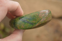 Polished Green Verdite Galet / Palm Stones x 6 From Zimbabwe