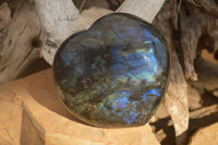 Polished  Large Puffy Labradorite Heart  x 1 From Tulear, Madagascar