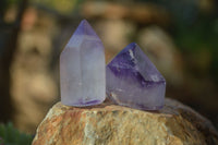 Polished Mini Window Amethyst Points x 20 From Ankazobe, Madagascar