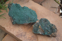 Natural Crystalline Malachite Specimens  x 2 From Congo - Toprock Gemstones and Minerals 