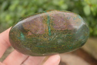 Polished Green Verdite Galet / Palm Stones x 6 From Zimbabwe