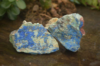 Natural Azurite & Malachite On Dolomite Specimens  x 12 From Kaokoveld, Namibia - Toprock Gemstones and Minerals 