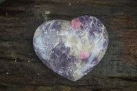 Polished Purple Lepidolite  Hearts  x 6 From Madagascar - Toprock Gemstones and Minerals 