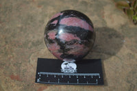 Polished Rhodonite Spheres x 2 From Ambindavato, Madagascar