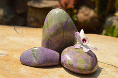 Polished Purple Stichtite & Green Serpentine (Atlantisite