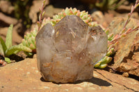 Polished Clear & Smokey Window Quartz Crystals  x 3 From Madagascar - TopRock