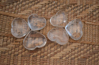 Polished Mini Clear Quartz Hearts  - Sold per 10 pc - From Madagascar - TopRock