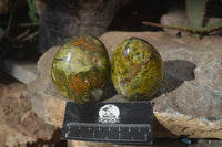 Polished Green Opal Standing Free Forms  x 6 From Madagascar