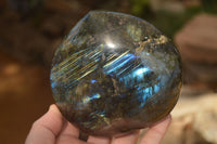 Polished  Large Puffy Labradorite Heart  x 1 From Tulear, Madagascar