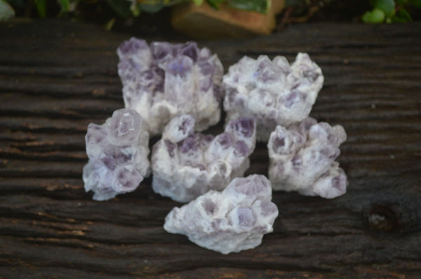 Natural Sugar Amethyst Clusters  x 6 From Solwezi, Zambia