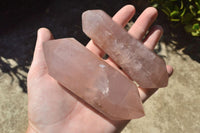 Polished Stunning Double Terminated Gemmy Rose Quartz Points (Various Shades Of Pink) x 6 From Madagascar - TopRock