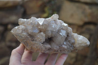 Natural Cascading Smokey Quartz Clusters x 2 From Congo