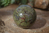 Polished Bastite Dragon Blood Stone Spheres  x 2 From Tshipise, South Africa