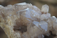 Natural Cascading Smokey Quartz Clusters x 2 From Congo