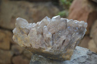 Natural Cascading Smokey Quartz Clusters x 2 From Congo