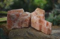 Natural New Sunset Orange Calcite Specimens  x 12 From Spitzkop, Namibia