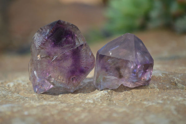 Natural Smokey Amethyst Crystals  x 35 From Chiredzi, Zimbabwe