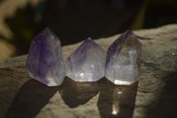 Polished Mini Window Amethyst Points x 20 From Ankazobe, Madagascar