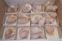 Natural Pale Lilac Spirit Quartz Clusters x 12 From Boekenhouthoek, South Africa