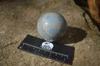 Polished Blue Spotted Spinel Quartz Spheres x 5 From Madagascar