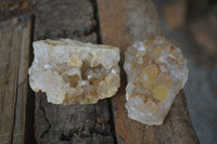 Natural Small Golden Lemonite / Limonite  Quartz Clusters  x 35 From Zambia - Toprock Gemstones and Minerals 