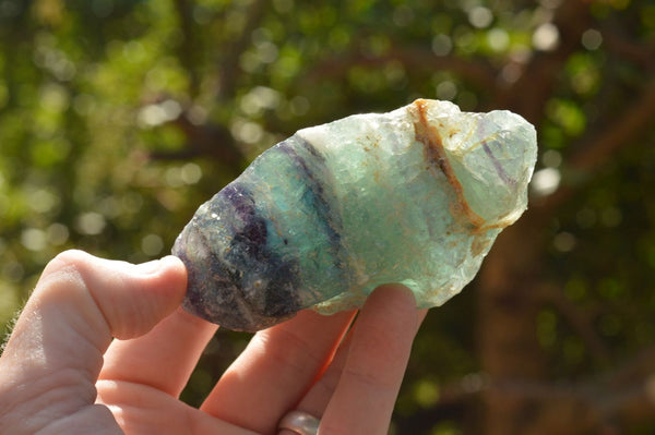 Natural Stone Sealed Watermelon Fluorite Cobbed Pieces  x 5 From Uis, Namibia - TopRock