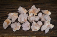 Natural Pale Lilac Spirit Quartz Clusters x 12 From Boekenhouthoek, South Africa